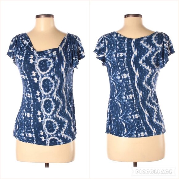 A Common Thread Blue Tie Dye Tee Shirt Top Medium - Picture 1 of 5